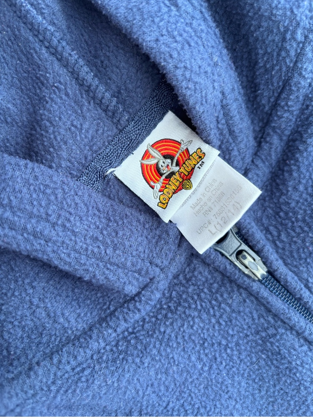 Warner Bros. Navy Blue Zip-Up Hoodie with Tweety Embroidery - Picture 4 of 4